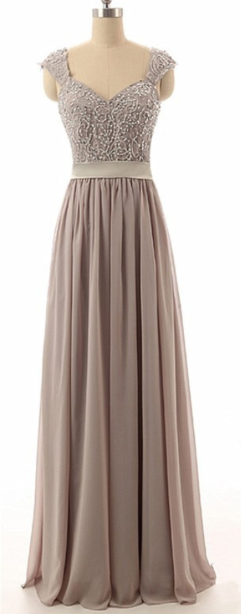 Gradient A line Sweetheart Chiffon Sequin Long Prom Dresses Formal Dress