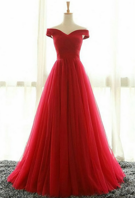 Elegant A Line Off Shoulder Formal Prom Dress, Beautiful Long Prom Dress, Banquet Party Dress