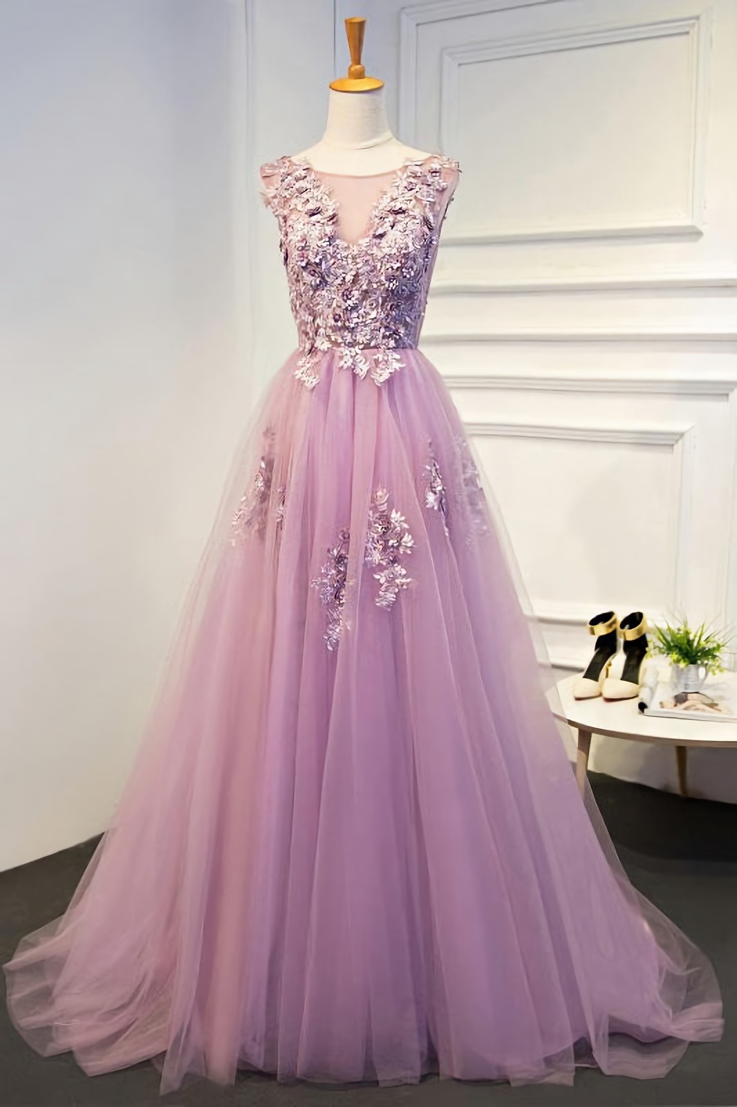 green emerald velvet dress Simple Chiffon Prom Dresses,Blue Off Shoulder Prom Dress main image 1