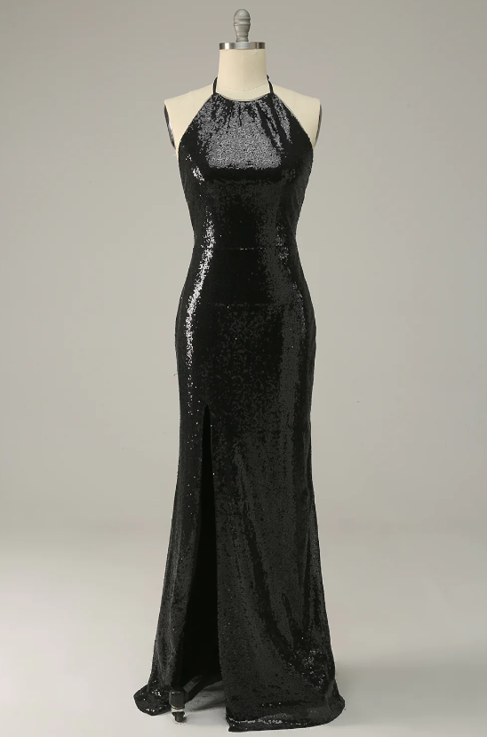 Elegant Backless Sequins Formal Prom Dress, Beautiful Long Prom Dress, Banquet Party Dress