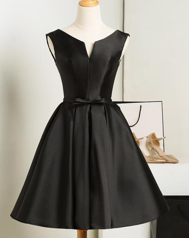 Elegant Lovely Satin Homecoming Dress, Beautiful Short Dress, Banquet Party Dress