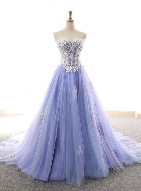Elegant A-line Lace Applique Tulle Formal Prom Dress, Beautiful Long Prom Dress, Banquet Party Dress