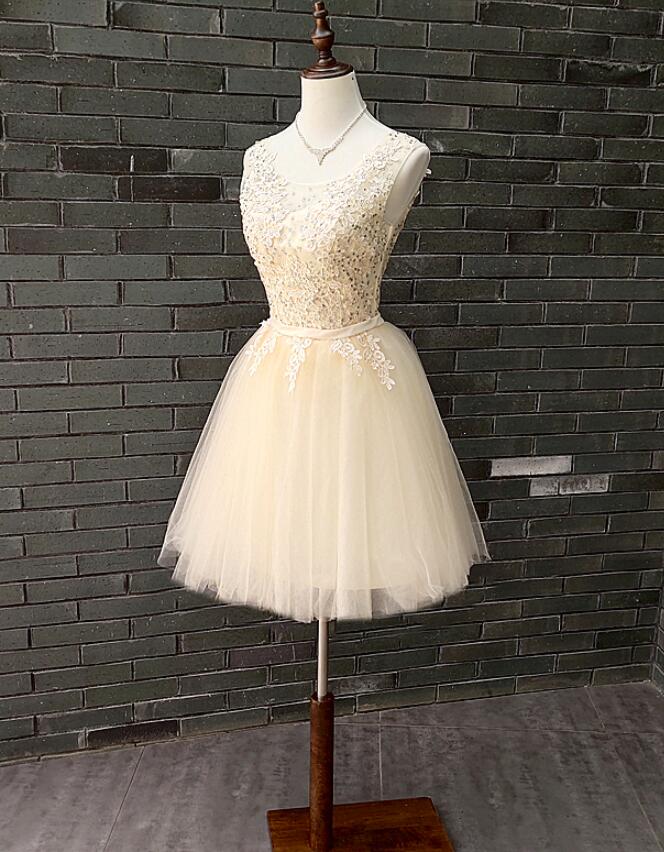 Elegant Sweetheart Lace Applique Beaded Tulle Formal Prom Dress, Beautiful Prom Dress, Banquet Party Dress