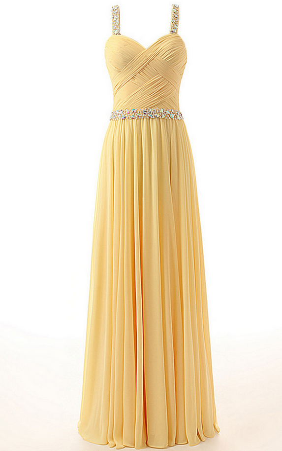 Elegant Sweetheart A-line Chiffon Long Sequins Formal Prom Dress, Beautiful Long Prom Dress, Banquet Party Dress