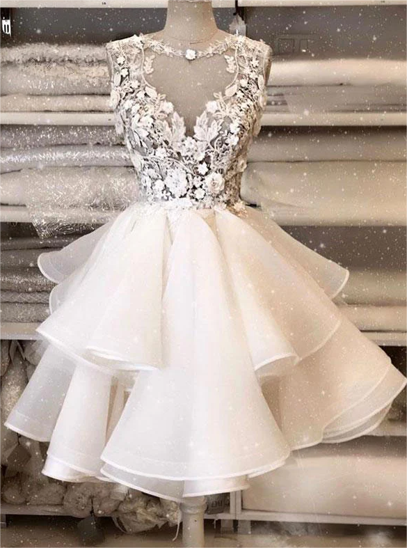 round neckline homecoming dress Half Sleeves Round Neck Blushing Pink Sequins Homecoming Dress main image 0