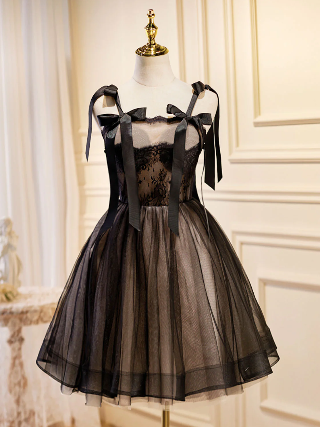 black homecoming dresses 2025 Black Ruffled Tiered Homecoming Dresses Pleated A-Line Back to School   vigocouture