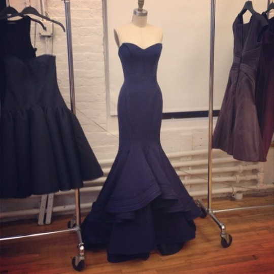 Navy Blue Satin Prom Dresses Sweetheart Mermaid Evening Gown Stian Evening Dresses