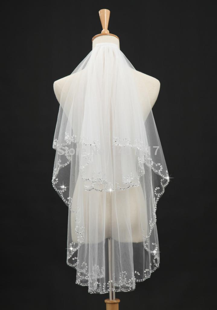 Ivory Or White 2t Wedding Bridal Veil Elbow With Comb