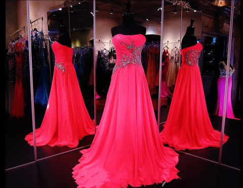 Chiffon Prom Dresses,strapless Prom Dress,modest Prom Gown,sparkly Prom Gowns,beading Evening Dress,sparkle Evening Gowns