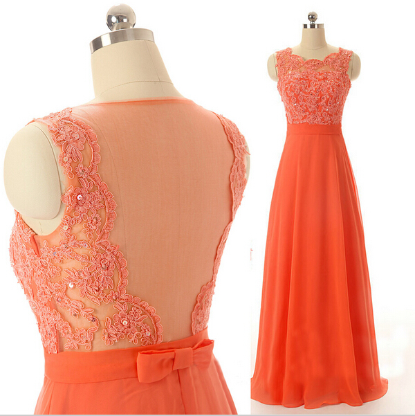 Long Prom Dress, Coral Prom Dress, Sleeveless Prom Dress, Lace Prom Dress, Formal Prom Dress, Elegant Prom Dress, Evening Dress