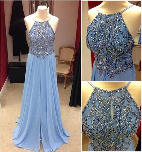Long Prom Dress, Blue Prom Dress, Charming Prom Dress, Modest Prom Dress, Popular Prom Dress, Elegant Prom Dress, Custom Prom Dress, Evening