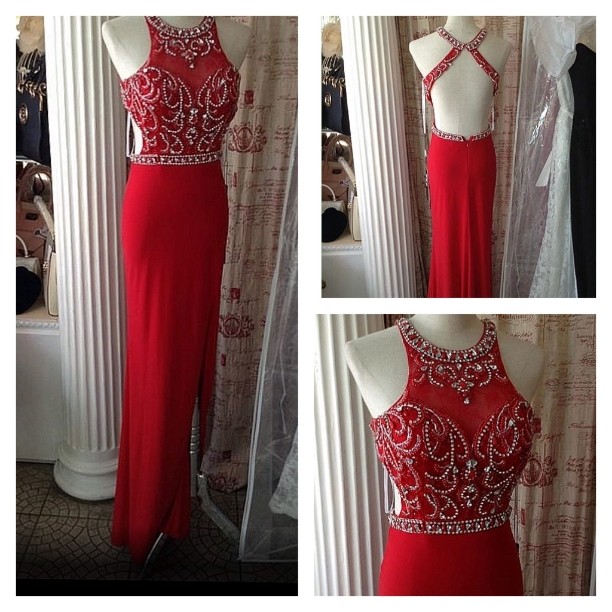 Red Prom Dresses,open Back Prom Gowns,backless Prom Dresses,sparkle Party Dresses,long Prom Gown,open Backs Prom Dress,2016 Evening Gowns,sparkly