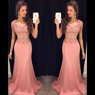 Blush Pink Prom Dresses,lace Prom Dress,sexy Prom Dress,mermaid Prom Dresses,2016 Formal Gown,evening Gowns,elegant Party Dress,long Prom Gown