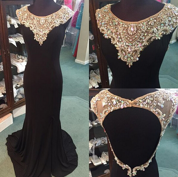 Black Prom Dresses,backless Prom Dress,chiffon Prom Dress,prom Dresses,2016 Formal Gown,open Back Evening Gowns,open Backs Party Dress,prom Gown