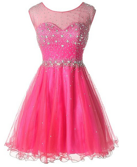 Homecoming Dress,pink Homecoming Dress,cute Homecoming Dress,2016fashion Homecoming Dress,short Prom Dress,pink Homecoming Gowns,beaded Sweet 16