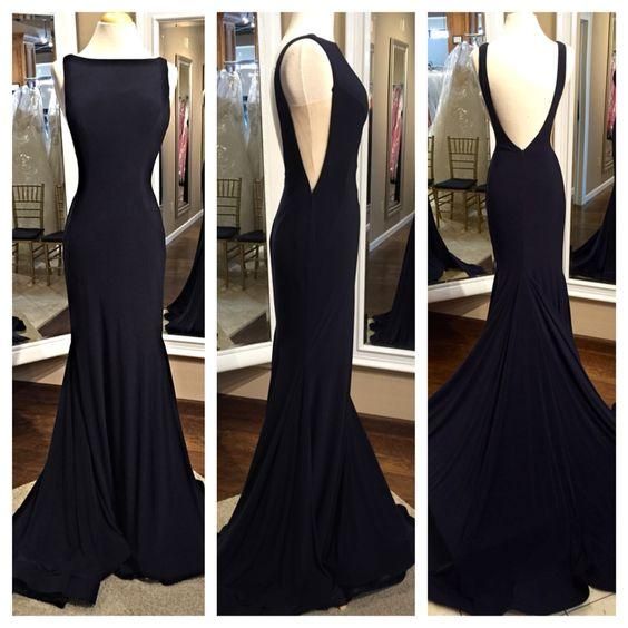 Black Prom Dresses,backless Prom Dress,chiffon Prom Dress,long Prom Dresses,2016 Formal Gown,evening Gowns For Teens
