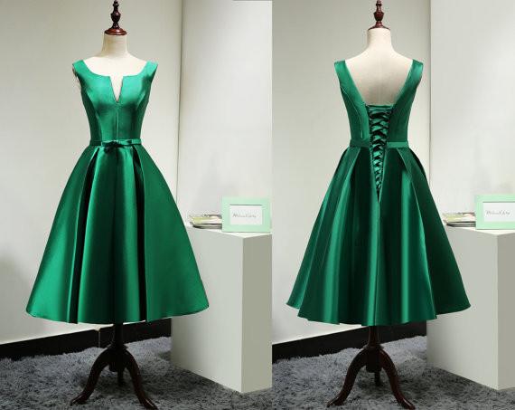 Homecoming Dress,green Homecoming Dresses,satin Homecoming Dress,party Dress,prom Gown, Sweet 16 Dress,cocktail Gowns,short Evening Gowns