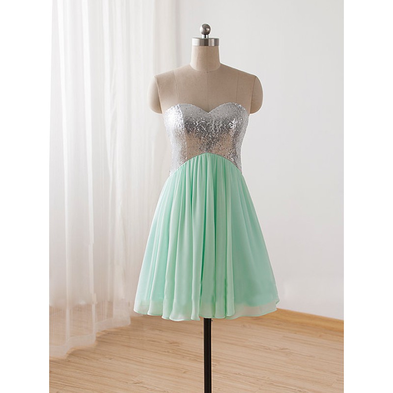 Mint Green Homecoming Dress,strapless Homecoming Dresses,homecoming Dress,fitted Party Dress,short Prom Gown,modest Sweet 16 Dress,cocktail