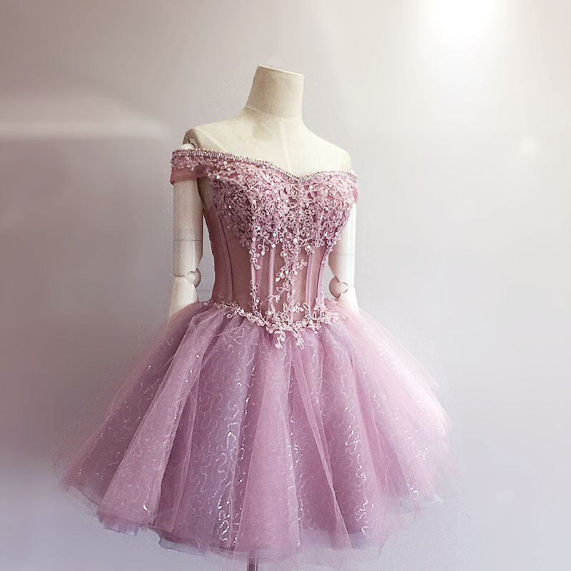 Pink Homecoming Dress,lace Homecoming Dress,cute Homecoming Dress,fashion Homecoming Dress,short Prom Dress,charming Homecoming Gowns, Style