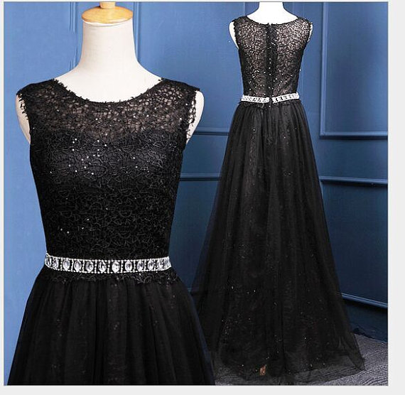 Black Prom Dresses,lace Prom Dress,sexy Prom Dress,a Line Prom Dresses,2016 Formal Gown,lace Evening Gowns,beaded Party Dress,prom Gown For