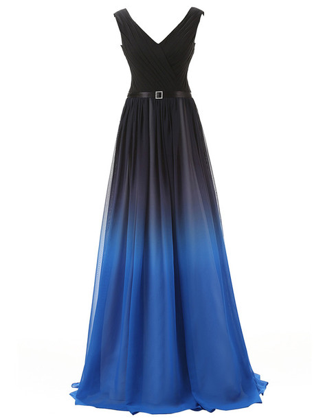 Gradient Prom Dress,ombre Evening Dress,prom Dresses,prom Gowns,chiffon Formal Gowns,teens Bridesmaid Gown For Teens