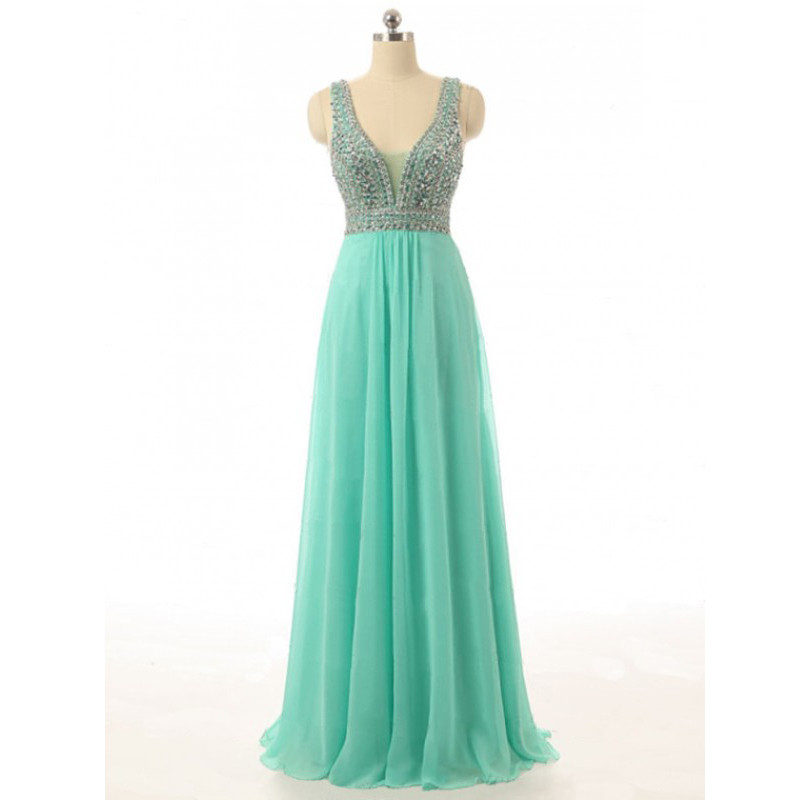 Chiffon Prom Gowns Homecoming Dresses Beads Bodice