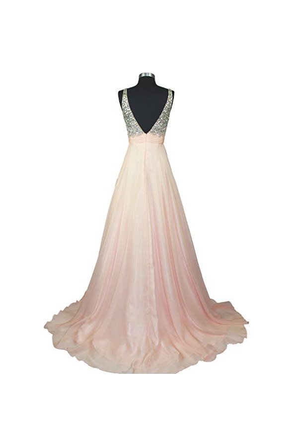 Chiffon V-neck A-line Prom Dress