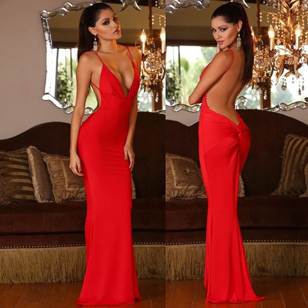 low back evening gowns