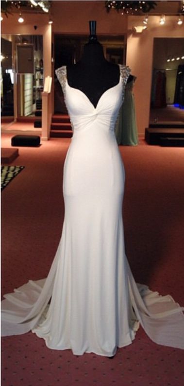 White Prom Dress,mermaid Prom Dress,beaded Prom Dress,fashion Prom Dress, Party Dress, 2017 Evening Dress