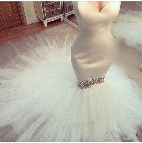 Satin Sweetheart Floor Length Tulle Mermaid Wedding Dress Featuring Beaded Embellishment