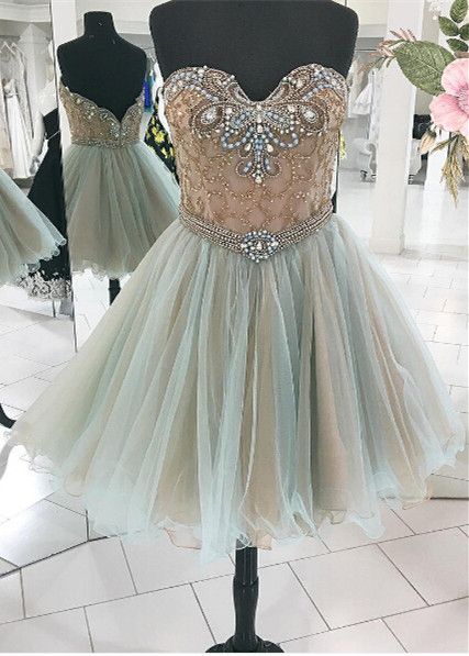 Sweetheart Prom Dress,beaded Prom Dress,mini Prom Dress,fashion Homecomig Dress,sexy Party Dress, Style Evening Dress