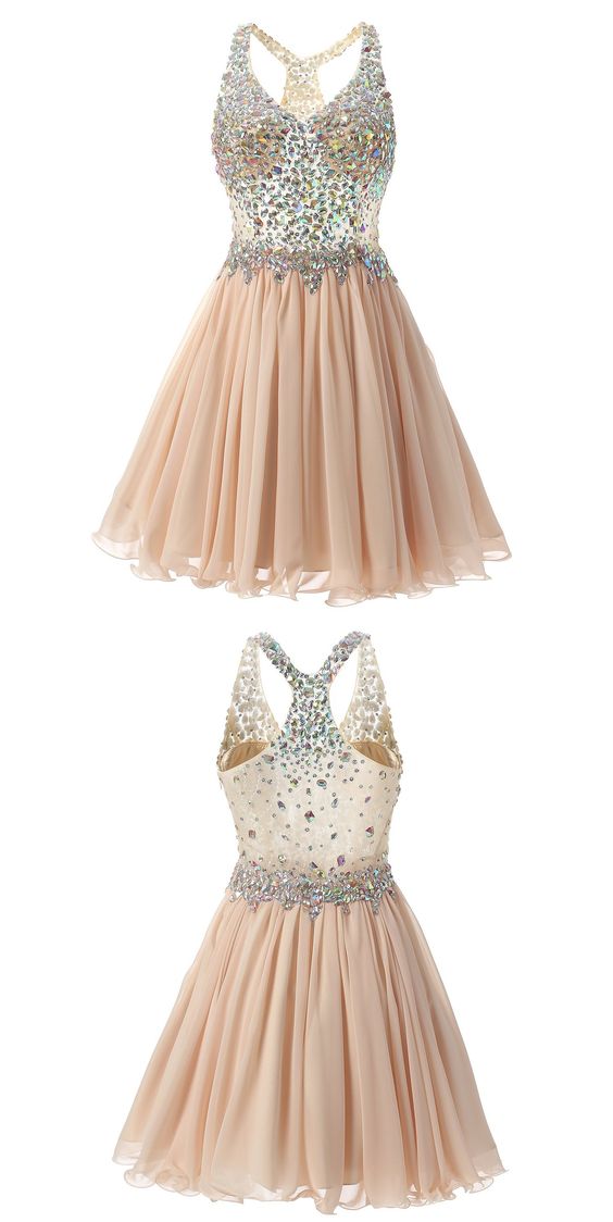 Beaded Prom Dress,chiffon Prom Dress,mini Prom Dress,fashion Homecomig Dress,sexy Party Dress, Style Evening Dress
