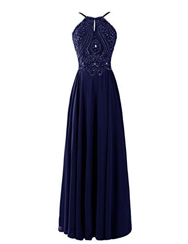 halter style formal dress Royal Blue Criss Cross Halter Evening Dress with Overskirt SF012