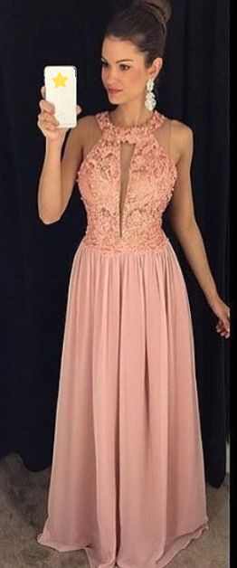 Halter Prom Dress,pink Prom Dress,maxi Prom Dress,fashion Prom Dress,sexy Party Dress, Style Evening Dress