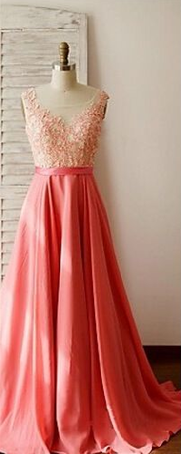 Floral Prom Dress,applique Prom Dress,backless Prom Dress,fashion Prom Dress,sexy Party Dress, Style Evening Dress
