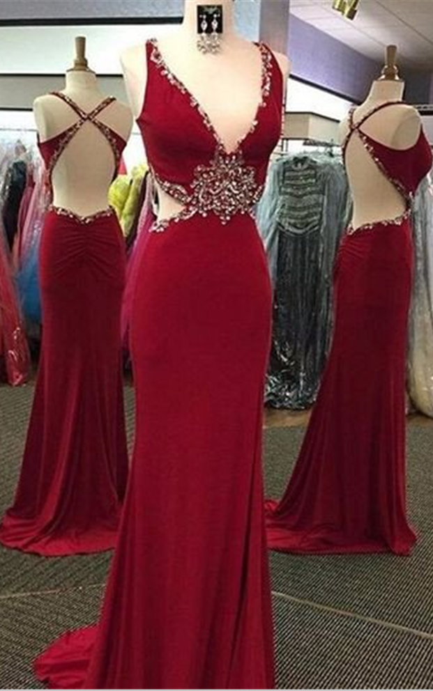 Dark Red Prom Dresses