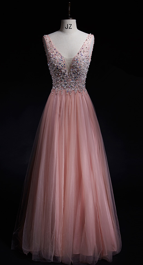 pink prom dress simple Pink Prom Dresses