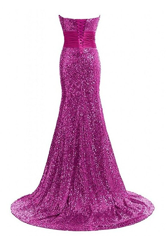 Gorgeous Sequins Formal Evening Dress Long Mermaid Prom Ball Gown on Luulla