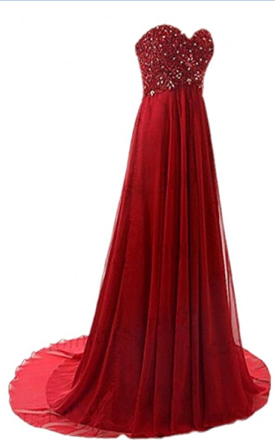 Long Sweetheart Prom Ball Gown Beading A-line Formal Evening Dress