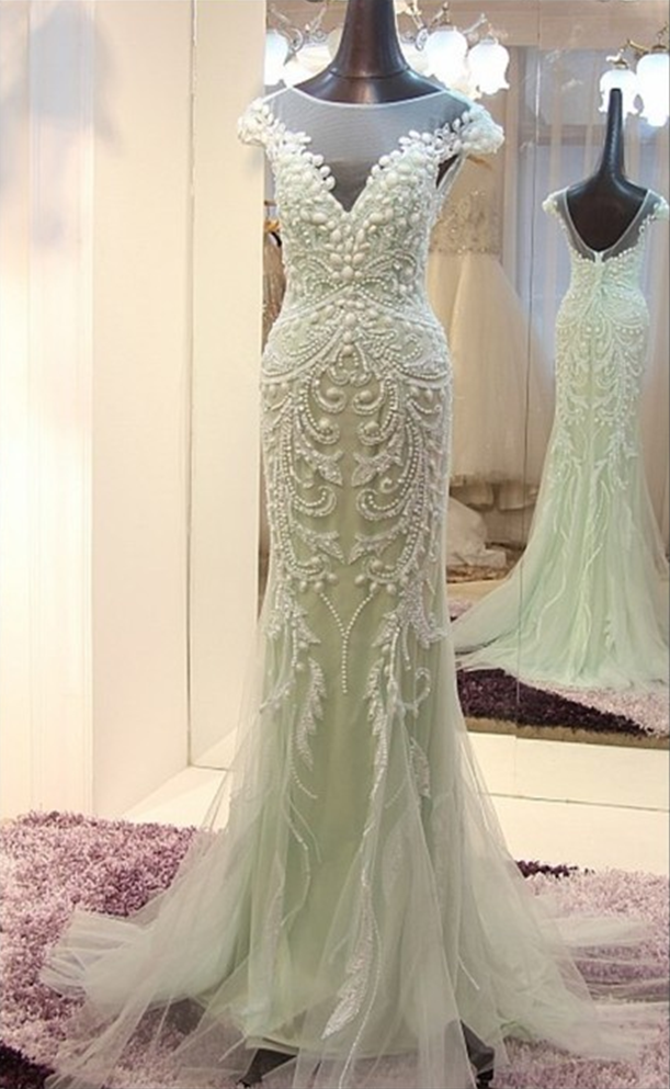 Sleeveless Prom Dress,Mermaid Evening Dress,Formal Dress,Evening Gowns