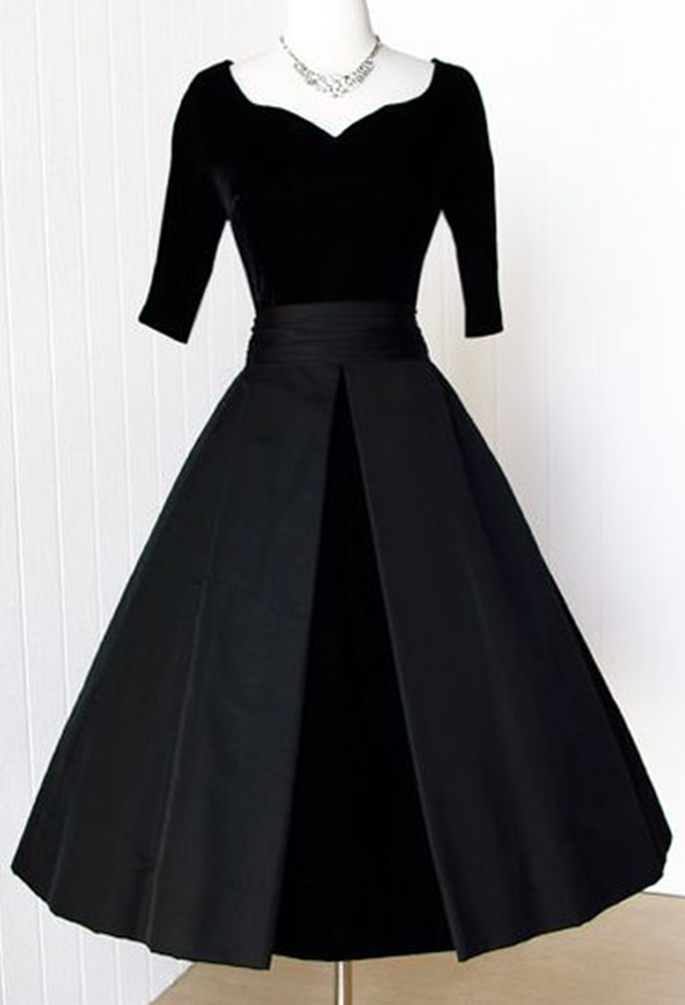 Black Velvet Prom Gowns, Homecoming Dress