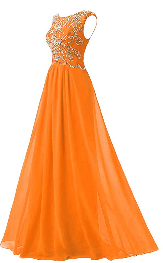 Prom Dresses 2017 Long Cap Sleeves Beaded Chiffon Wedding Guest Party ...