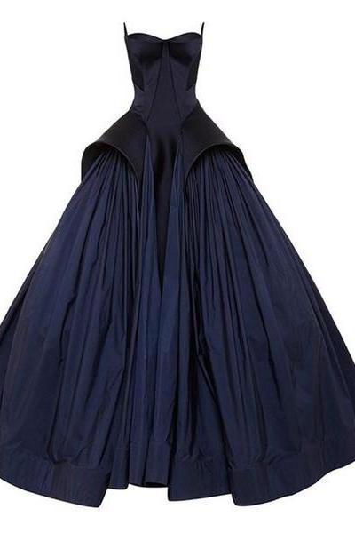 Satin Chiffon Sweetheart Evening Dress Customized Sleeveless Floor-length Zipper Pleated Ball Gown Evening Dress