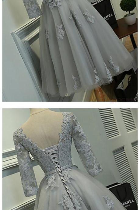 Lace Homecoming Dresses, Long Sleeve Homecoming Dresses, Vantage Organza Homecoming Dresses, Homecoming Dresses, Dresses For Prom,short Prom