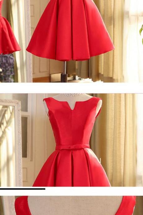 Red Homecoming Dress Party Dress, 2017 Short Red Dancing Dress Party Dress