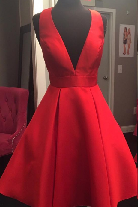 Cute Bow Back Red Homecoming Dresses Satin,short Prom Dresses,royal Blue Prom Dresses Short,2018 Fashion Graduation Dresses,party Dresses