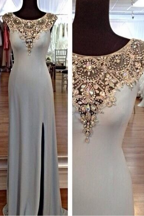 Custom Made A Line Floor Length Prom Dresses, Formal Dresses, Evening Dresses