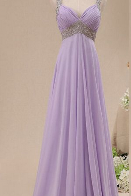 Charming Prom Dress,v-neck Prom Dress,a-line Prom Dress,sequined Prom Dress,chiffon Prom Dress