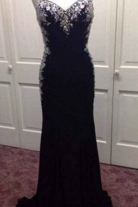 Black Prom Dresses,backless Prom Dress