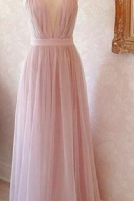 Backless Pink Prom Dress